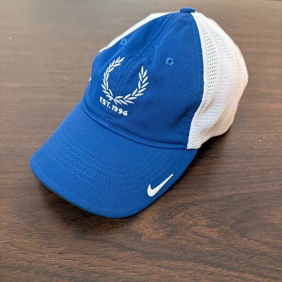 Nike Hat Adult One Size Blue Cotton Golf Cap Dad Hat Baseball Cap Swoosh - Picture 1 of 7
